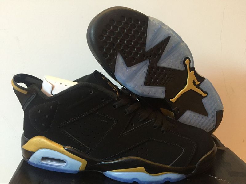 Running weapon Cheap Air Jordan 6 Black/Golden Shoes Retro Women